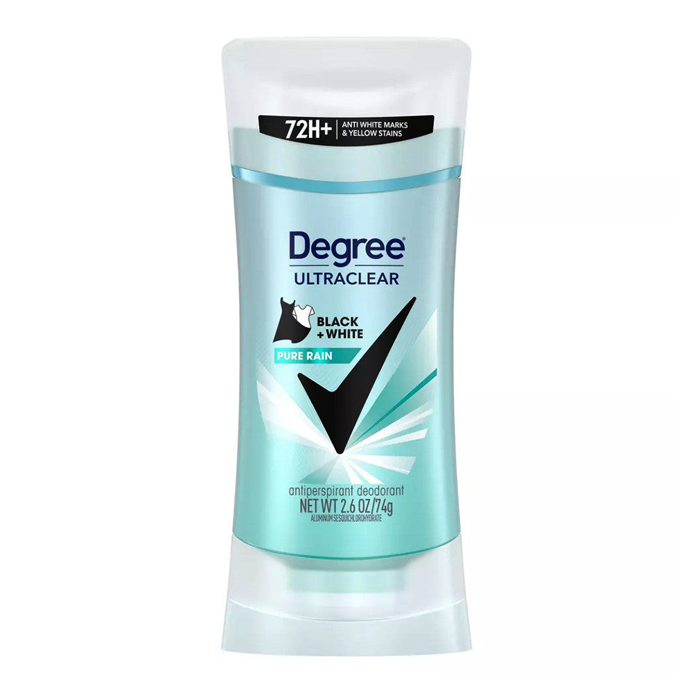Degree Ultraclear Black And White Pure Rain 72 Hour Antiperspirant Deodorant, 2.6 Oz